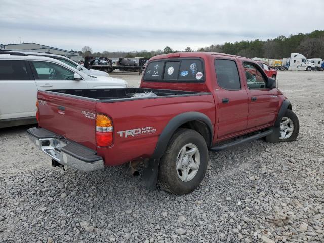 5TEGM92N84Z382204 - 2004 TOYOTA TACOMA DOUBLE CAB PRERUNNER MAROON photo 3