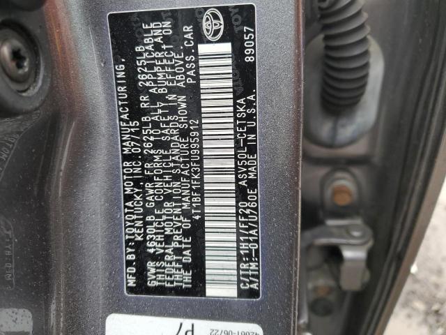 4T1BF1FK3FU995912 - 2015 TOYOTA CAMRY LE GRAY photo 12