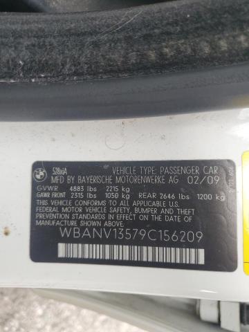 WBANV13579C156209 - 2009 BMW 528 XI WHITE photo 13