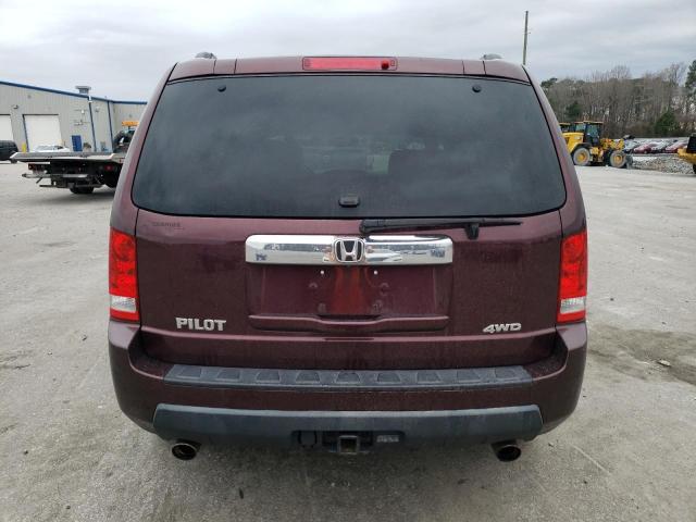 5FNYF4H62BB041414 - 2011 HONDA PILOT EXL BURGUNDY photo 6