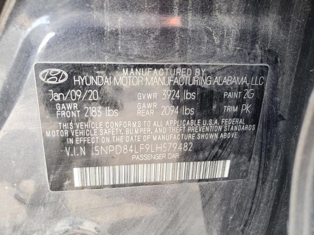 5NPD84LF9LH579482 - 2020 HYUNDAI ELANTRA SEL GRAY photo 12