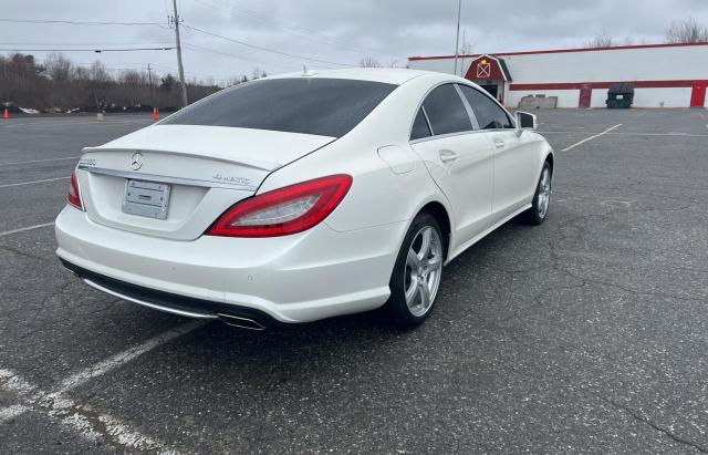 WDDLJ9BB0EA111801 - 2014 MERCEDES-BENZ CLS 550 4MATIC WHITE photo 4