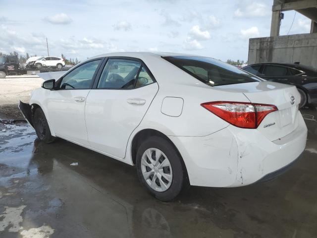 2T1BURHE0EC205672 - 2014 TOYOTA COROLLA L WHITE photo 2