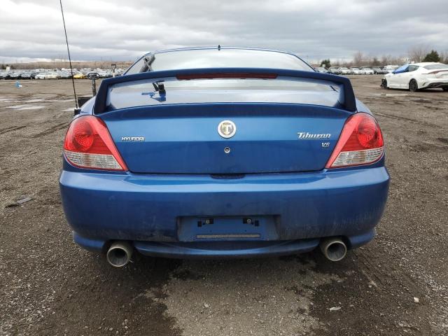 KMHHN65F06U214150 - 2006 HYUNDAI TIBURON GT BLUE photo 6