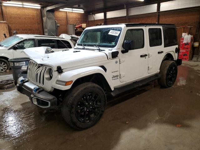 1C4JJXP64NW281048 - 2022 JEEP WRANGLER U SAHARA 4XE WHITE photo 1