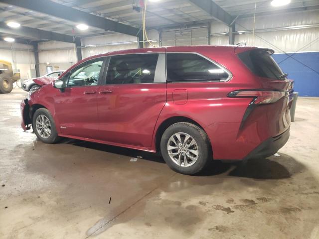 5TDKRKEC8MS014356 - 2021 TOYOTA SIENNA LE RED photo 2