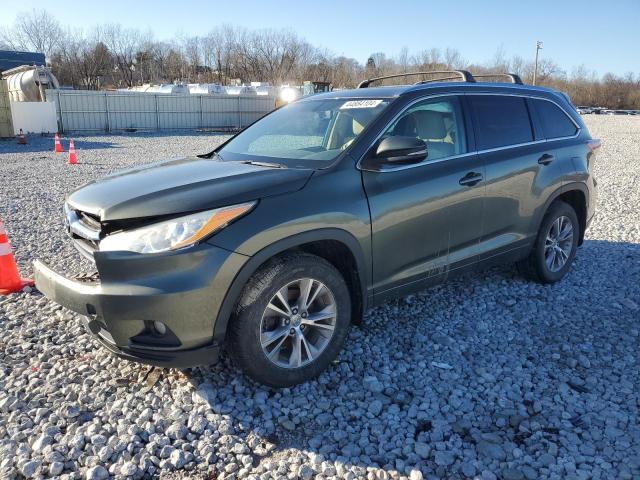 5TDJKRFHXES033527 - 2014 TOYOTA HIGHLANDER XLE 绿色 照片 1