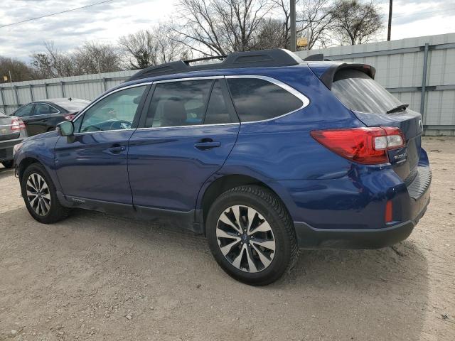 4S4BSAKC1H3250532 - 2017 SUBARU OUTBACK 2.5I LIMITED BLUE photo 2