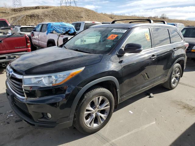 5TDJKRFH4FS107204 - 2015 TOYOTA HIGHLANDER XLE Qara foto 1