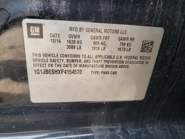 1G1JB6SHXF4154570 - 2015 CHEVROLET SONIC LS BLACK photo 13