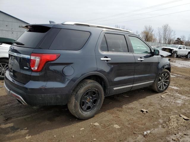 1FM5K8HT3HGB77458 - 2017 FORD EXPLORER PLATINUM BLUE photo 3