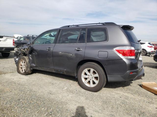 5TDBK3EH4DS202572 - 2013 TOYOTA HIGHLANDER BASE GRAY photo 2