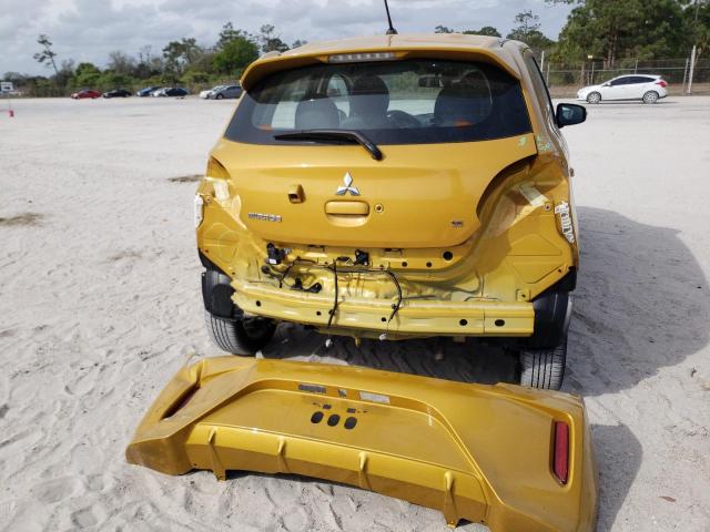 ML32AWHJ8MH009772 - 2021 MITSUBISHI MIRAGE SE YELLOW photo 6