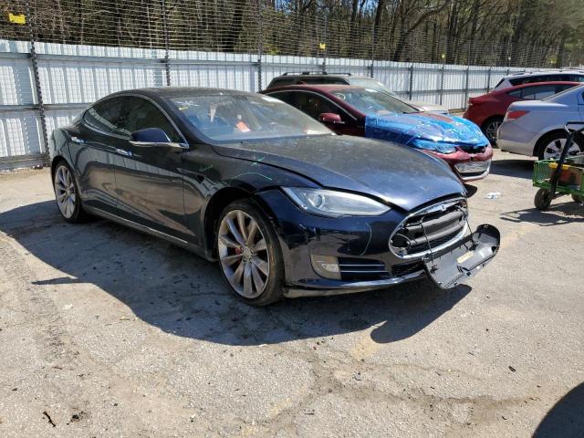 5YJSA1H16EFP31730 - 2014 TESLA MODEL S Կապույտ լուսանկար 4