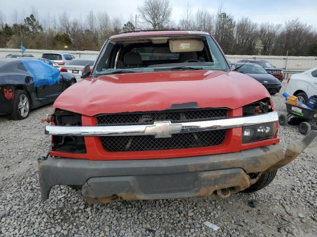 3GNEC13T42G329864 - 2002 CHEVROLET AVALANCHE C1500 RED photo 5