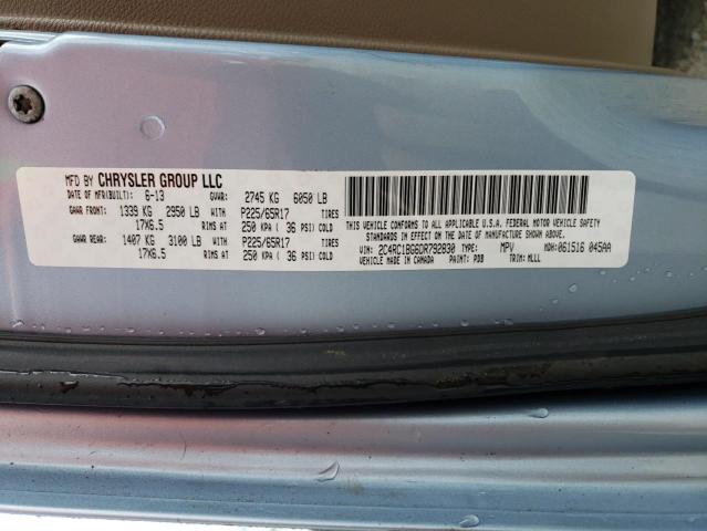 2C4RC1BG6DR792830 - 2013 CHRYSLER TOWN & COU TOURING ლურჯი ფოტო 13