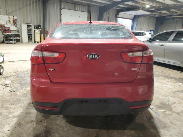 KNADM4A37F6434151 - 2015 KIA RIO LX RED photo 6