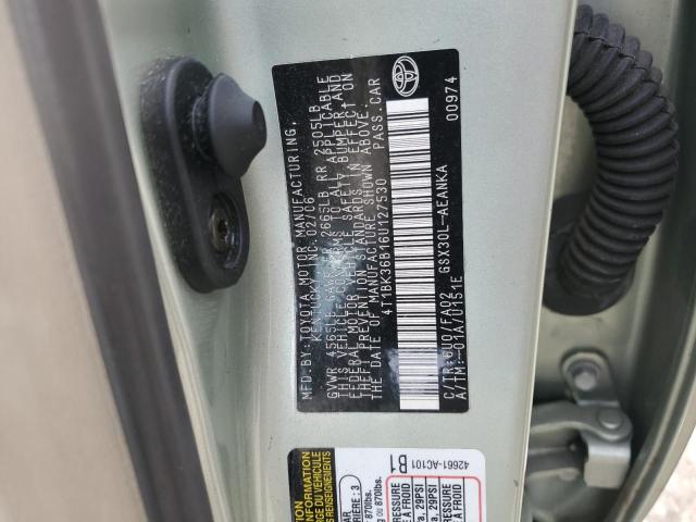 4T1BK36B16U127530 - 2006 TOYOTA AVALON XL GREEN photo 12