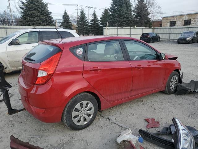 KMHCT5AE2HU335577 - 2017 HYUNDAI ACCENT SE RED photo 3