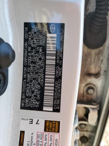 JTDKARFP5J3073511 - 2018 TOYOTA PRIUS PRIM 白色 照片 12