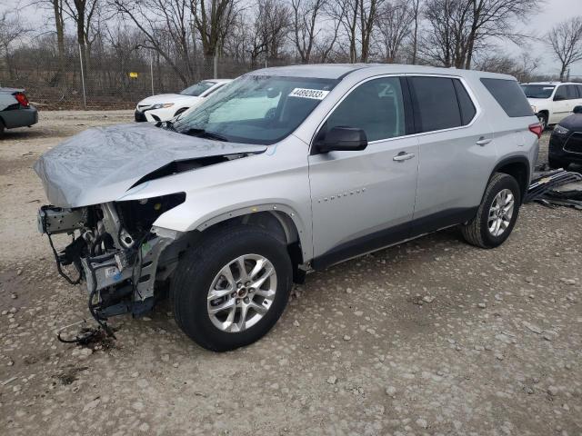 1GNERFKW1MJ135513 - 2021 CHEVROLET TRAVERSE LS SILVER photo 1