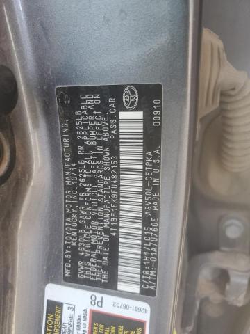 4T1BF1FK9FU482163 - 2015 TOYOTA CAMRY LE SILVER photo 12