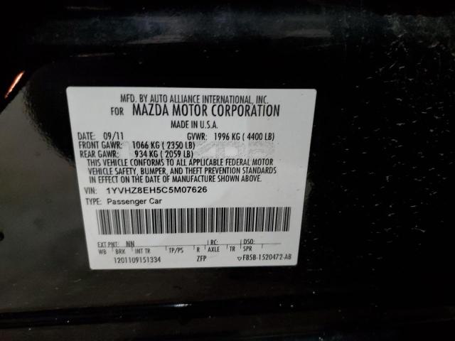 1YVHZ8EH5C5M07626 - 2012 MAZDA 6 I BLACK photo 13