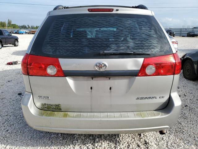 5TDZK23C68S128464 - 2008 TOYOTA SIENNA CE SILVER photo 6