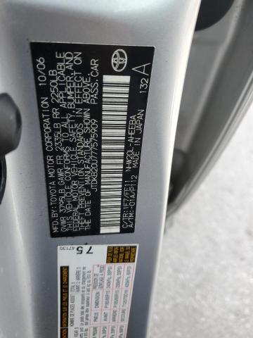 JTDKB20U777575909 - 2007 TOYOTA PRIUS SILVER photo 13