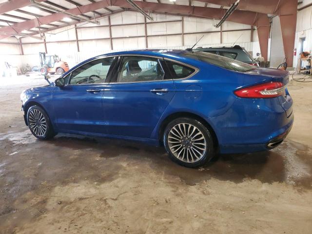 3FA6P0H9XHR111987 - 2017 FORD FUSION SE BLUE photo 2