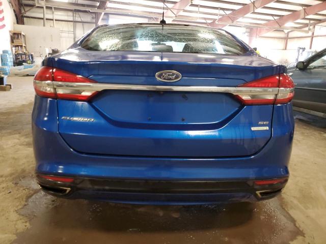 3FA6P0H9XHR111987 - 2017 FORD FUSION SE BLUE photo 6