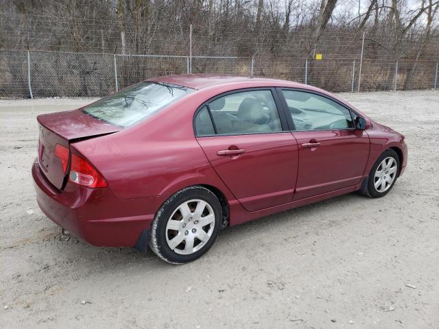 1HGFA16587L122678 - 2007 HONDA CIVIC LX BURGUNDY photo 3