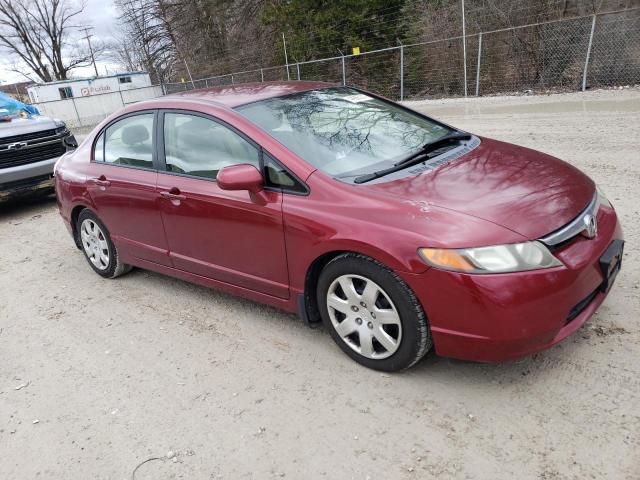 1HGFA16587L122678 - 2007 HONDA CIVIC LX BURGUNDY photo 4