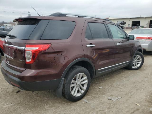 1FMHK8D82CGA97009 - 2012 FORD EXPLORER XLT BURGUNDY photo 3