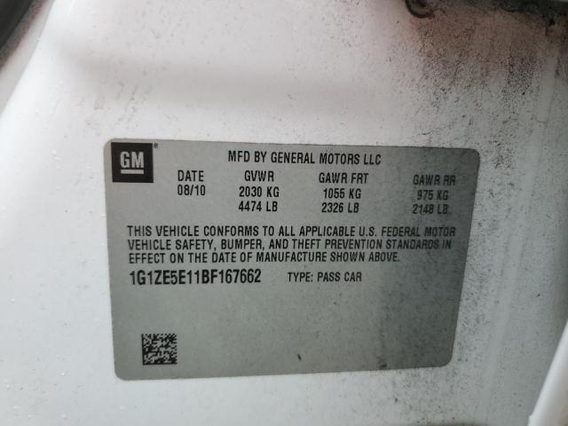 1G1ZE5E11BF167662 - 2011 CHEVROLET MALIBU LTZ 白色 照片 12