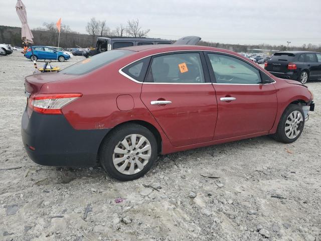 3N1AB7AP9EY242451 - 2014 NISSAN SENTRA S MAROON photo 3