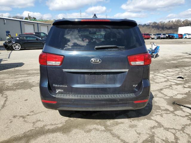 KNDMC5C18F6032856 - 2015 KIA SEDONA EX BLUE photo 6