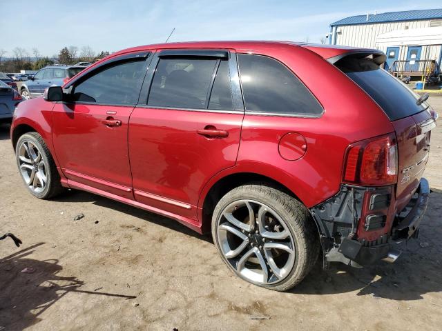 2FMDK4AK4EBB26785 - 2014 FORD EDGE SPORT RED photo 2