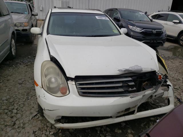 JNKCV51E35M222598 - 2005 INFINITI G35 WHITE photo 5