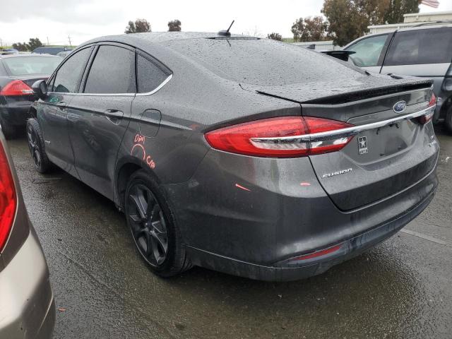 3FA6P0LU3JR248125 - 2018 FORD FUSION SE HYBRID GRAY photo 2