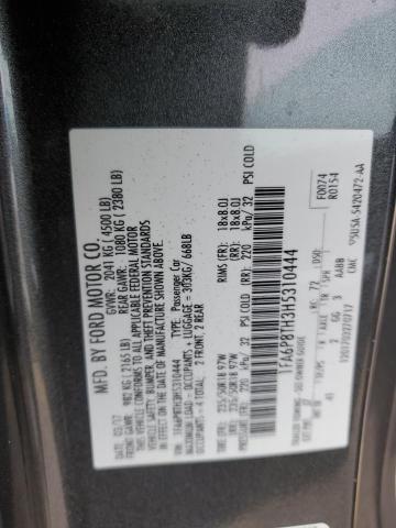 1FA6P8TH3H5310444 - 2017 FORD MUSTANG GRAY photo 12