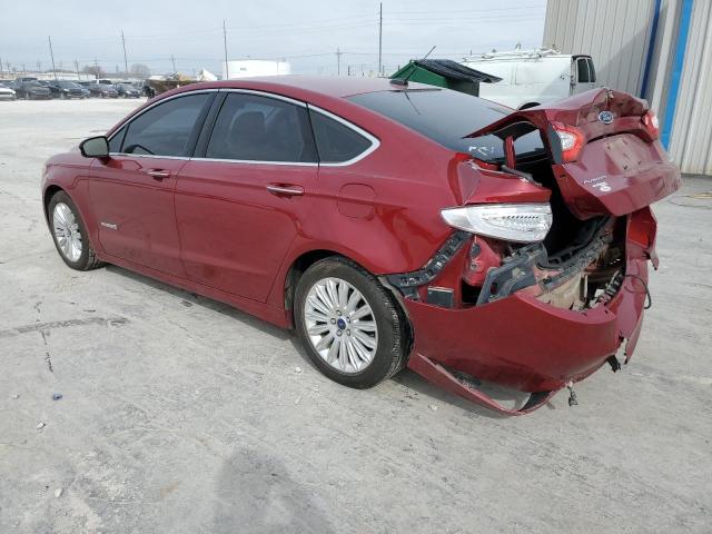 3FA6P0LU5FR213402 - 2015 FORD FUSION SE HYBRID RED photo 2