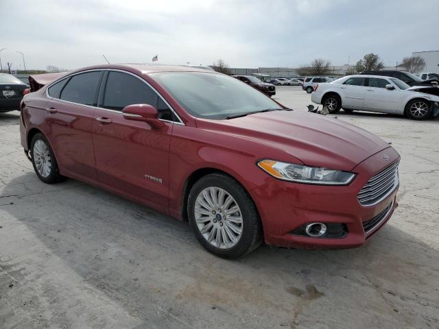 3FA6P0LU5FR213402 - 2015 FORD FUSION SE HYBRID RED photo 4