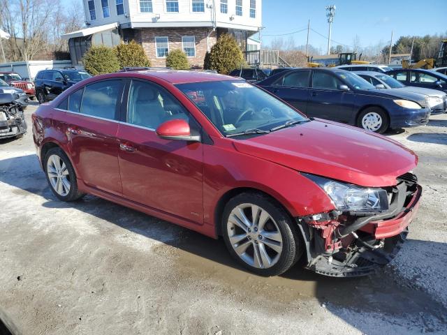 1G1PH5S95B7237781 - 2011 CHEVROLET CRUZE LTZ RED photo 4