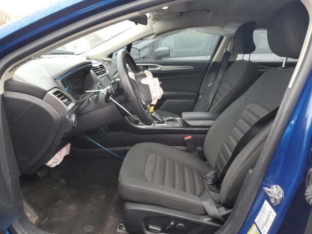 3FA6P0HD8JR251062 - 2018 FORD FUSION SE BLUE photo 7