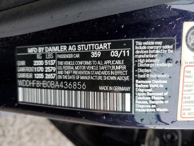 WDDHF8HB0BA436856 - 2011 MERCEDES-BENZ E 350 4MATIC BLUE photo 12