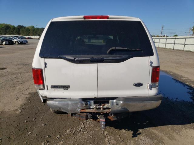 1FMSU41F32EB39886 - 2002 FORD EXCURSION XLT WHITE photo 6