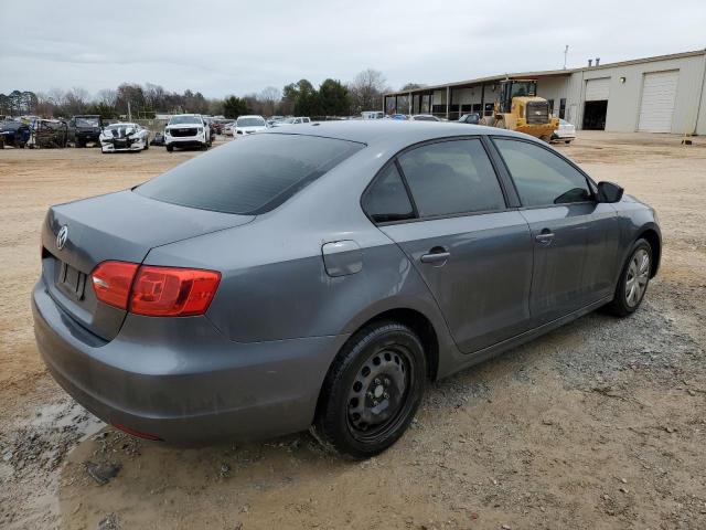 3VW2K7AJ6CM389907 - 2012 VOLKSWAGEN JETTA BASE GRAY photo 3