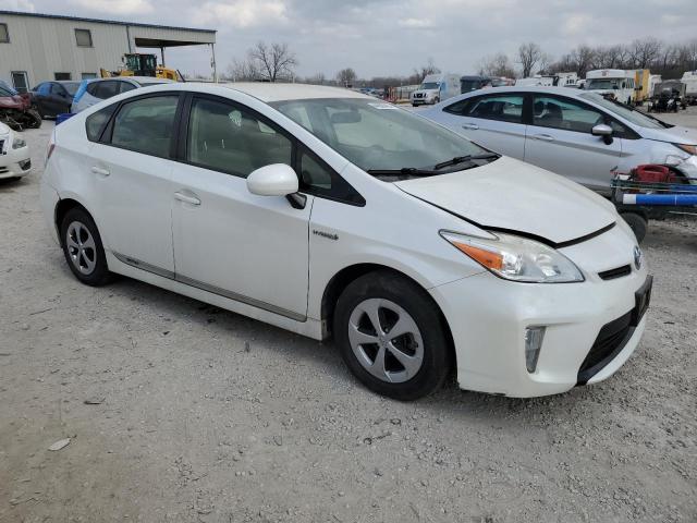 JTDKN3DU3D5592365 - 2013 TOYOTA PRIUS WHITE photo 4