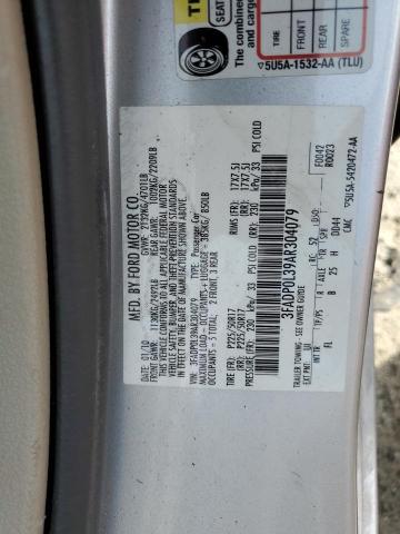 3FADP0L39AR304079 - 2010 FORD FUSION HYBRID SILVER photo 12